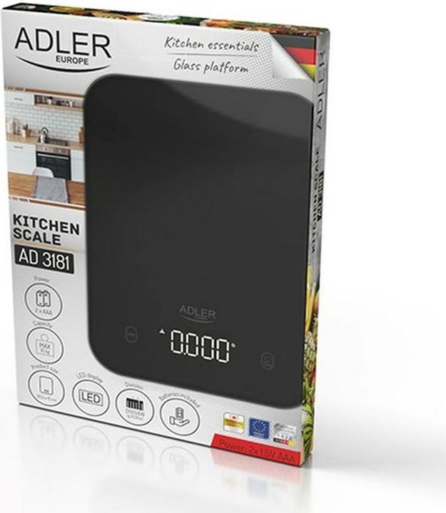Produktbild Adler Kitchen Scale | AD 3181b | Graduation 1 g | Display type LED | Black