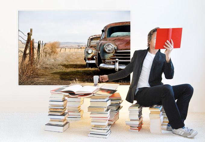 Image du produit Trenddeko Old Rusted Cars (150 x 100 cm)