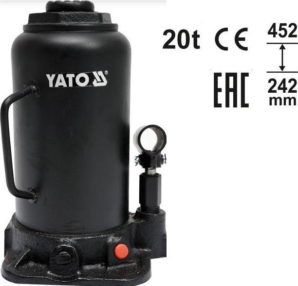 Yato Cric hydraulique professionnel YT-17008 jusqu'à 32 tonnes