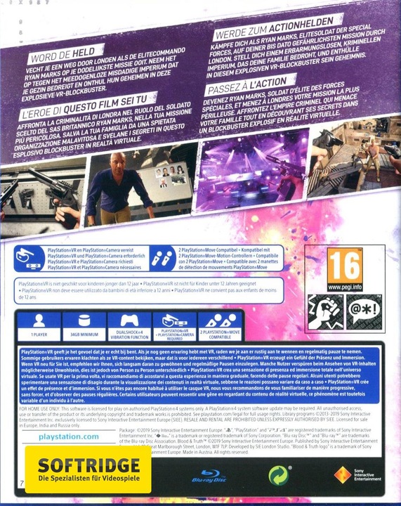 Produktbild Sony Blood & Truth VR (PS4, Multilingual)