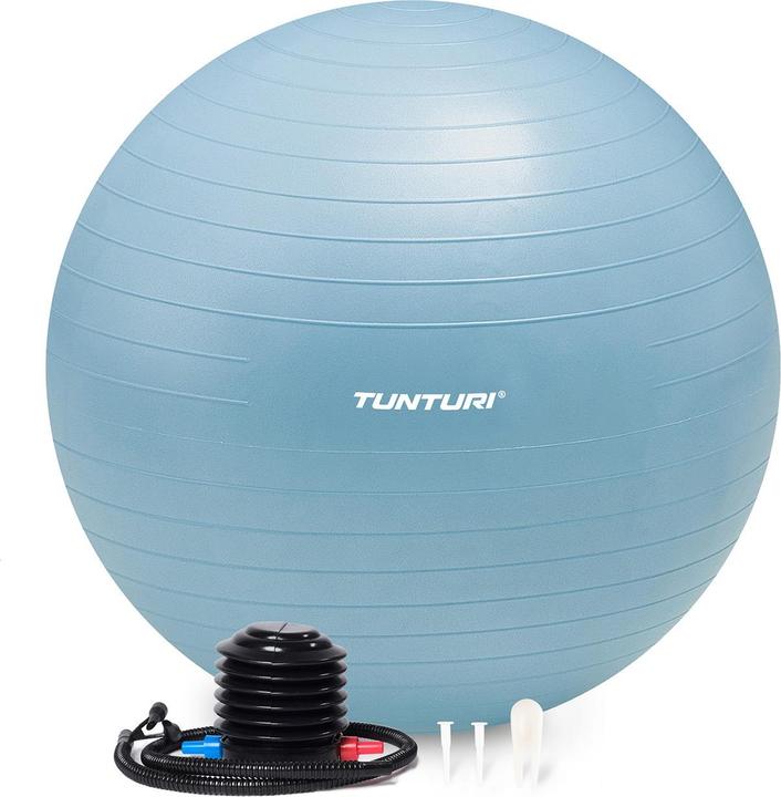 Tunturi Gym Ball - Fitnessball reissfest ABS 75 cm Hellblau (75 cm)