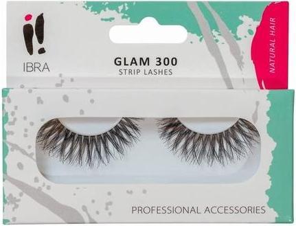 Actual product image Ibra Pair Of False Eyelashes On The Glam 300ack (Artificial eyelashes)