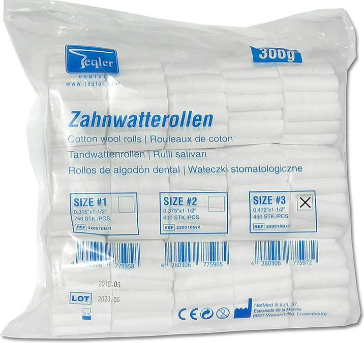 Produktbild Teqler Zahnwatterollen 300g 1.2cm