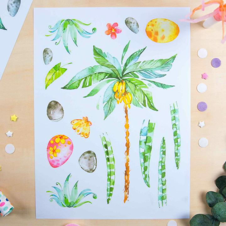 Actual product image Papierdrachen Wall tattoos - dinosaurs - set 5 (22 x 30 cm)