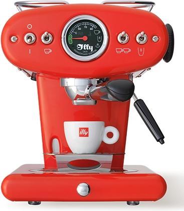 Illy X1 Anniversary Maschine für gemahlenen Kaffee und E.S.E.-Pads (rot) (E.S.E.)