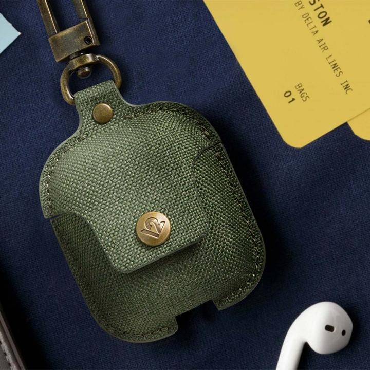Produktbild TwelveSouth AirSnap Stofftasche für AirPods Olive Green (Kopfhörer Tasche)