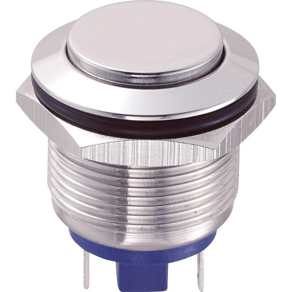 Tru Components 701953 GQ19H-10/J/S Vandalismusgeschützter Drucktaster 48 V/DC 2, Taster + Schalter, Silber