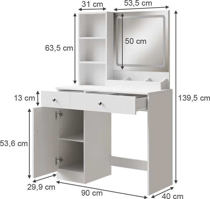 Image du produit Vicco Silvia (90 x 40 x 139.5 cm)
