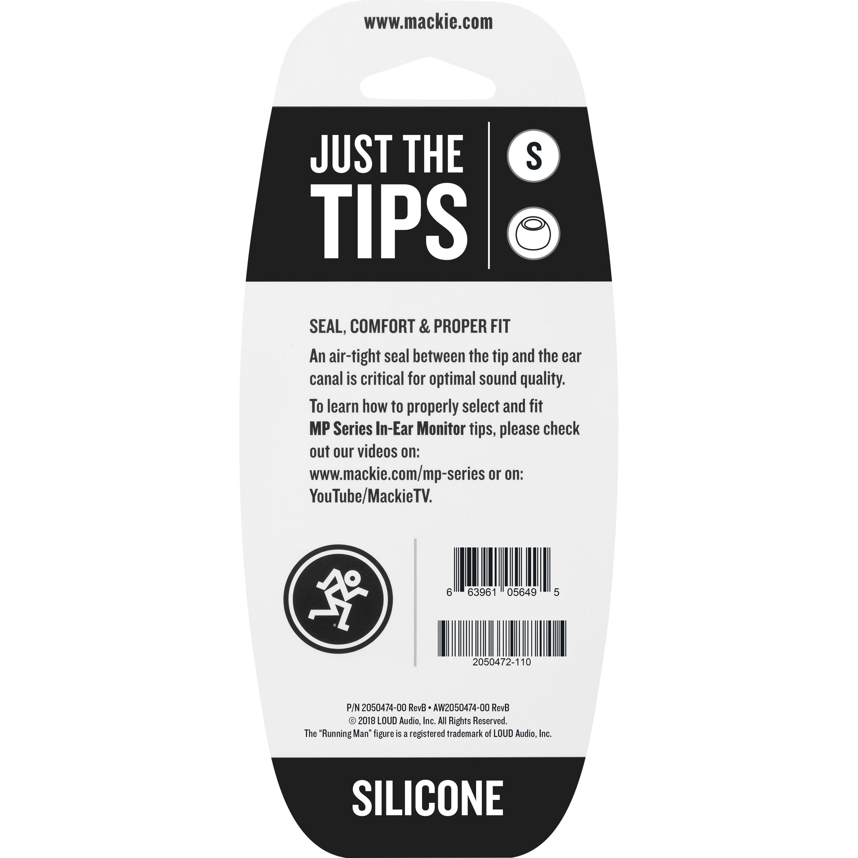 Thumbnail - Mackie MP & CR Buds Small Silicone Black Tips Kit, Headset Zubehör