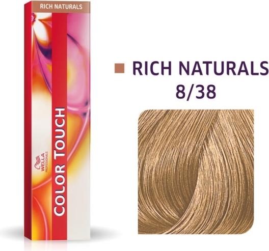 Produktbild Wella Professionals Color Touch 8/38 Semi-Permanente Haarfarbe, 60ml, Goldenes Blond Blau