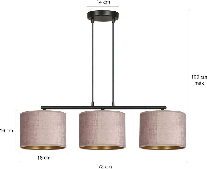 Produktbild Licht-Erlebnisse Pendelleuchte Cyril (E27)
