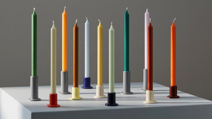 Image du produit HAY - Tube Candleholder Small - Rouge chaud