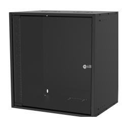 S-Link Rackszekrény - 12U 19" fali kivitel (540x530x400mm, ablakos, Flatpack, Fekete) (12 HE, Rack da 19 pollici), Armadio rack, Nero
