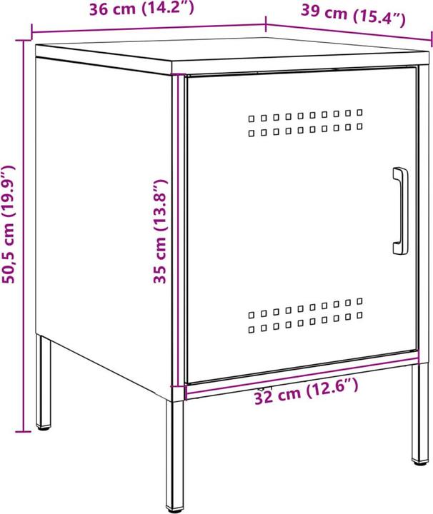 Immagine prodotto vidaXL Nachttisch (36 x 39 x 50.50 cm)