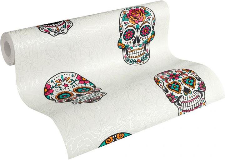 Actual product image A.S. Création Club Tropicana Sugar Skulls (53 x 1005 cm)