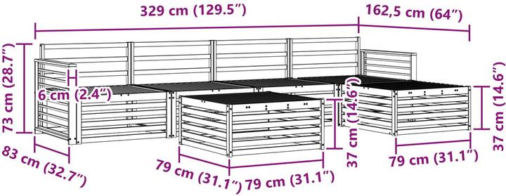 Produktbild vidaXL Outdoor-Sofa