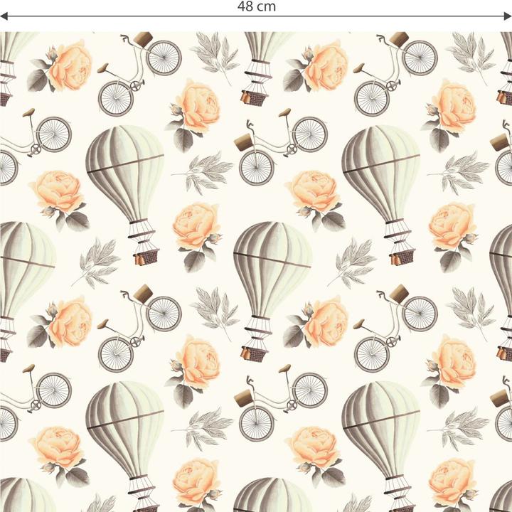 Image du produit Trenddeko Ballon à air chaud vintage - blanc (528 x 48 cm)