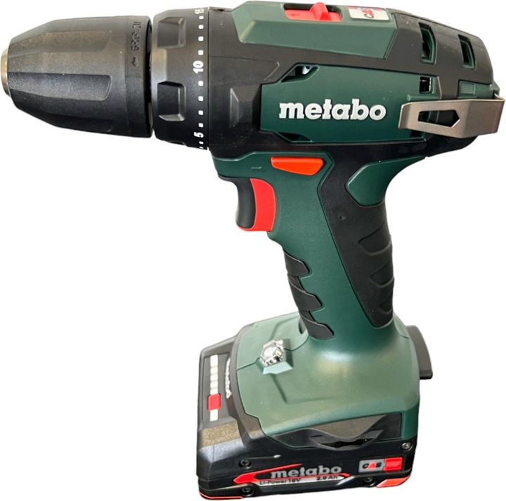 Metabo BS 18 cordless drill driver set 18 V 48 Nm ( 602207580 ) + 1x rechargeable battery 2.0 Ah + charger (Rechargeable battery operated)