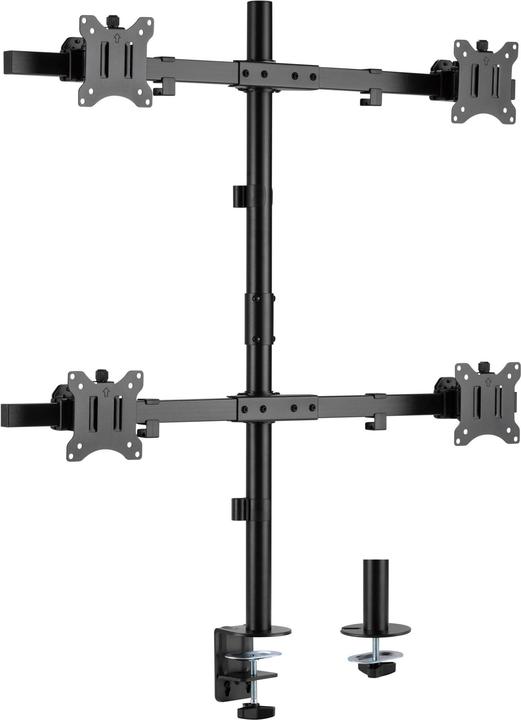 InLine Supporto da tavolo, per 4x display LCD/LED fino a 81cm (32"), max. 9kg, nero (Tavolo, 32", 9 kg)