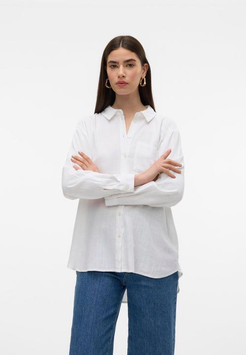 Produktbild Vero Moda Normal geschnitten Hemdkragen Ärmelbündchen mit Knopf Hemd Hemd (XS)