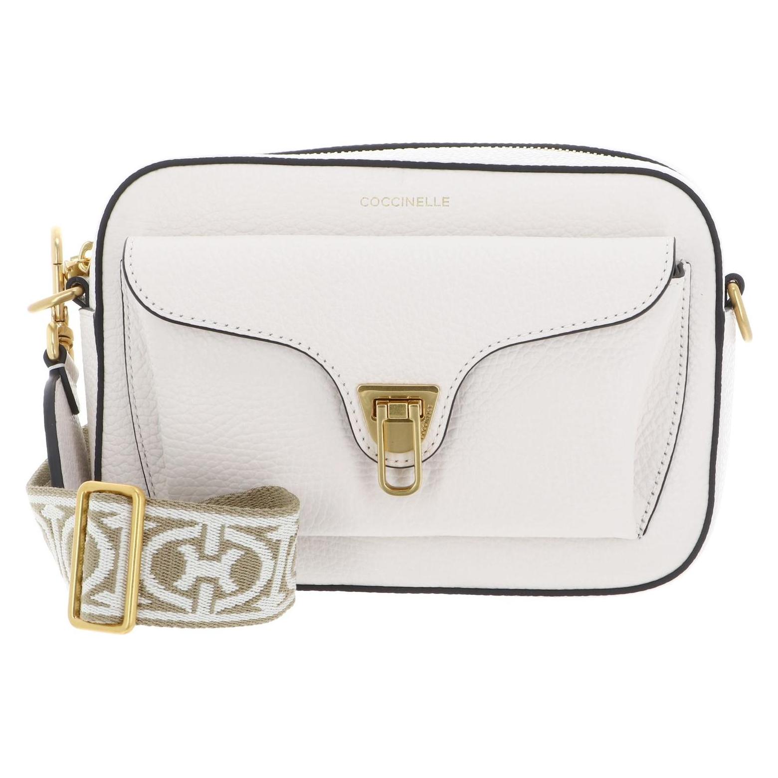 Coccinelle, Damen, Handtasche, Beat Soft Ribb Crossbody Bag Grained Leather, Beige