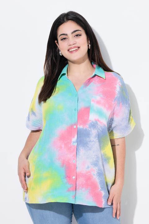 Produktbild Angel of Style Bluse, Boxy Fit, Musselin, Batik-Muster (42)