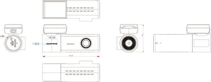 Produktbild Ampire 1-Kanal Dashcam, 4K Front mit WLAN und GPS (GPS-Empfänger, WLAN, 4K)