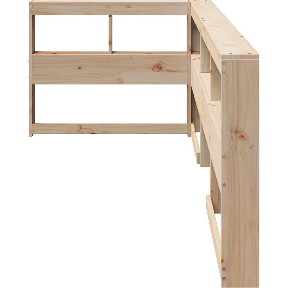 VidaXL, Bett Zubehör, Kopfteil mit Bücherregal L-Form 80 cm Massivholz Kiefer