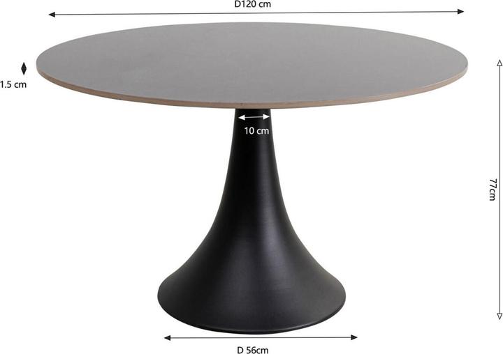 Actual product image Kare Design Table Grande Possibilita Black Ø120cm (120 x 120 x 73 cm)