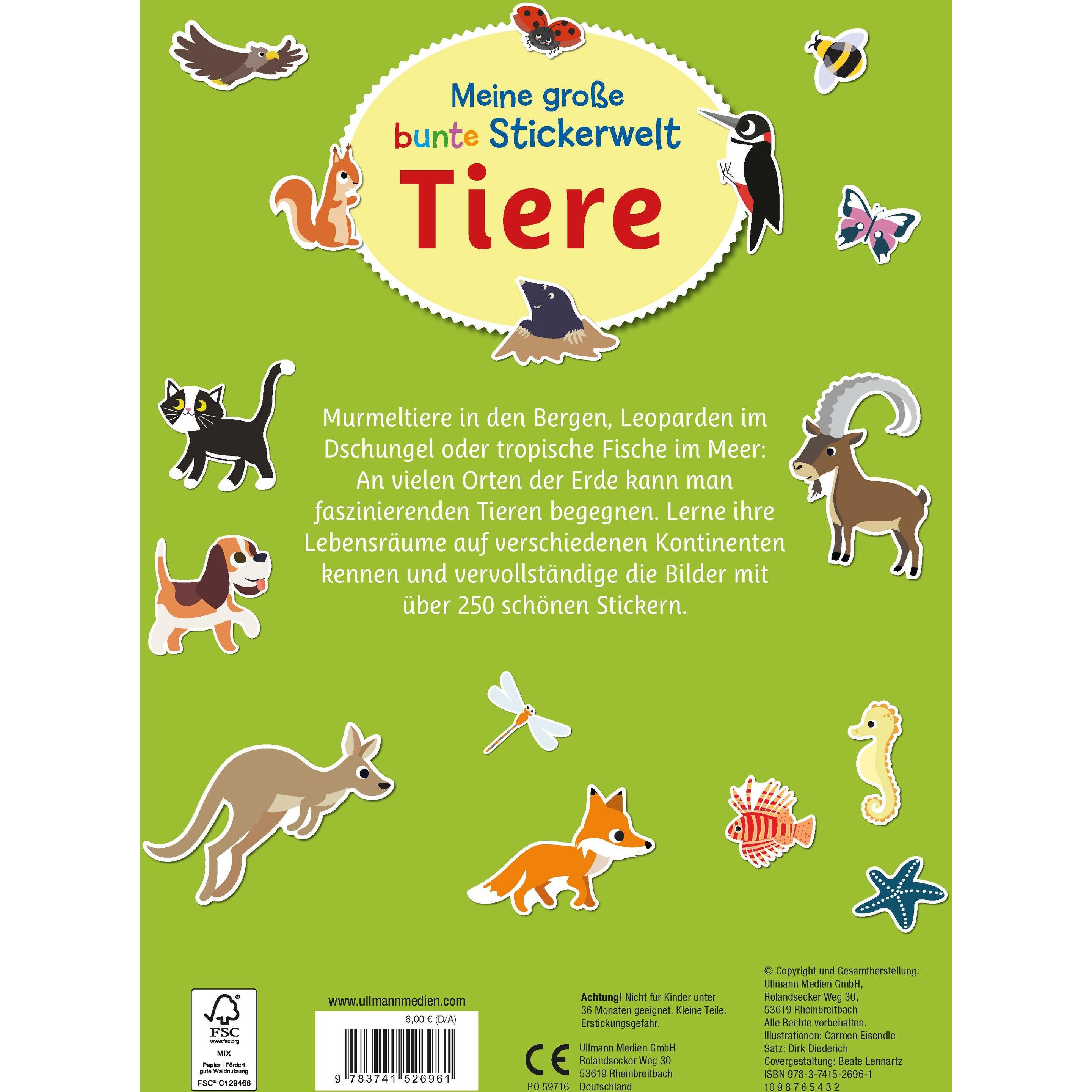 Thumbnail - Meine grosse bunte Stickerwelt - Tiere, Kinderbücher von Carmen Eisendle
