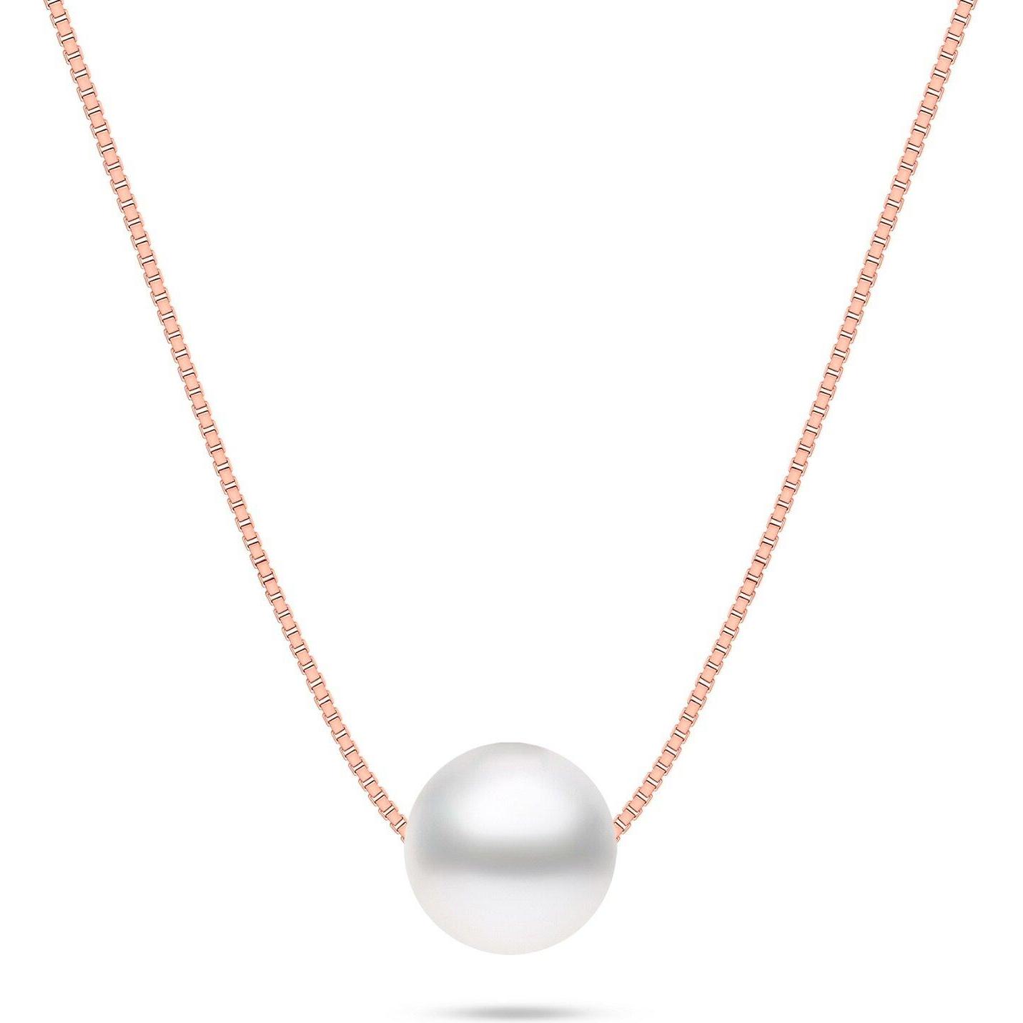 Brilio, Collana, Silver - Charming gold-plated pearl necklace NCL99R