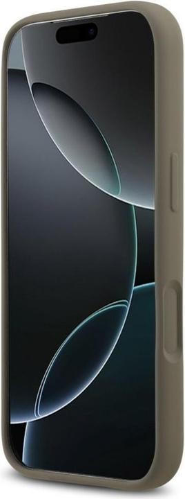 Produktbild Guess 4G Silicone Script Big Metal Logo Case für Apple iPhone 17 Pro - brown (Apple iPhone 17 Pro)