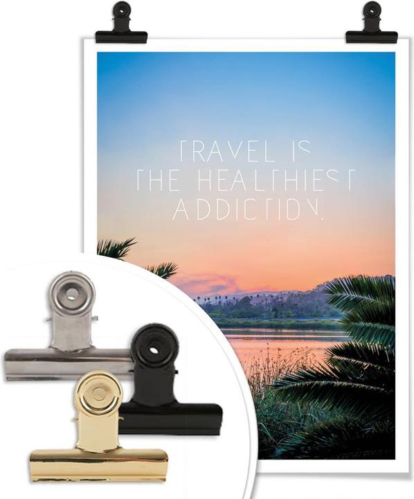 Actual product image Trenddeko Travel is the healthiest addiction (50 x 60 cm)