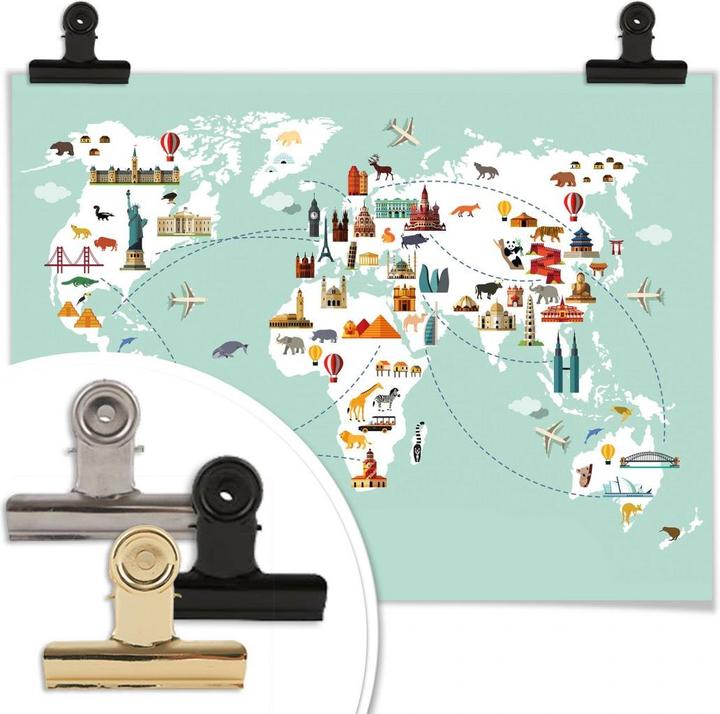Image du produit Trenddeko Parcourir le monde (150 x 100 cm)