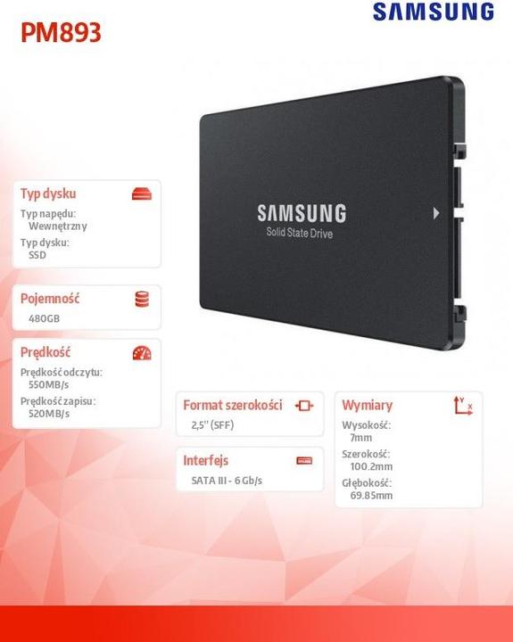 Produktbild Samsung PM893 Retail (480 GB, 2.5")