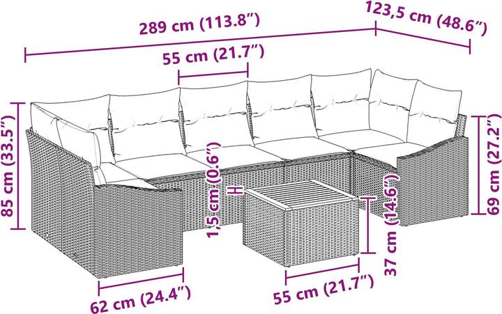 Produktbild vidaXL Garten-Sofa