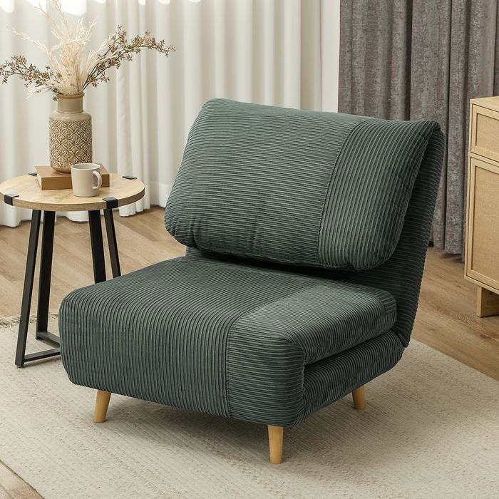 Produktbild Swisshandel24 2-in-1 Schlafsofa Schlafsessel Klappmatratze Gästebett Klappbett Grün