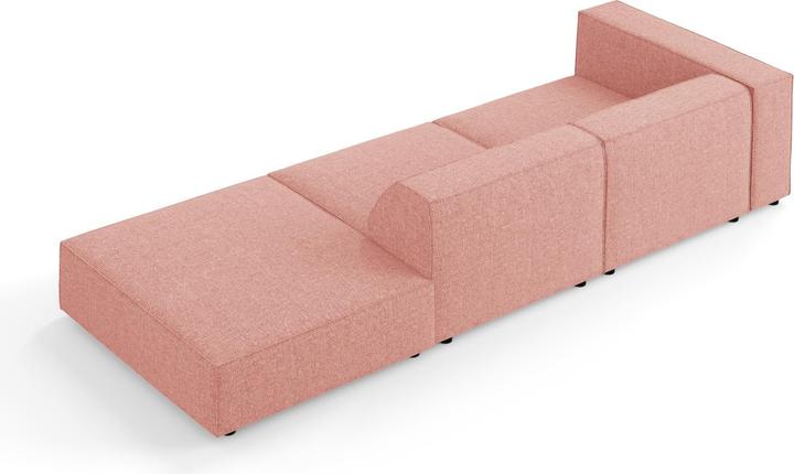 Actual product image Cosmopolitan Design Right Sofa, "Arendal", 4 Seats, Pink, 262x102x70 Made in Europe (Corner sofa)