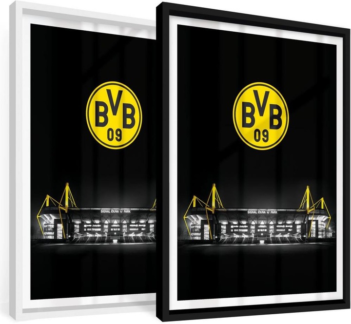 Produktbild Borussia Dortmund BVB Signal Iduna Park bei Nacht Emblem (24 x 30 cm)