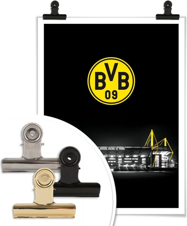 Produktbild Borussia Dortmund BVB Signal Iduna Park bei Nacht Emblem (24 x 30 cm)