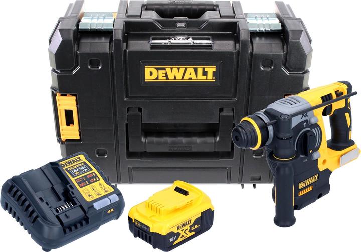 Produktbild DeWalt DCH 273 P1 Akku Kombihammer 18V 2,1J SDS-Plus Brushless + 1x Akku 5,0Ah + Ladegerät + TSTAK (Akkubetrieb)