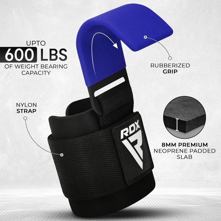 Actual product image Rdx Gym Hook Strap Blue Plus (One size)