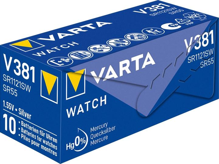 Produktbild Varta V 381 - Batterie SR55 (1 Stk., SR55, 45 mAh)