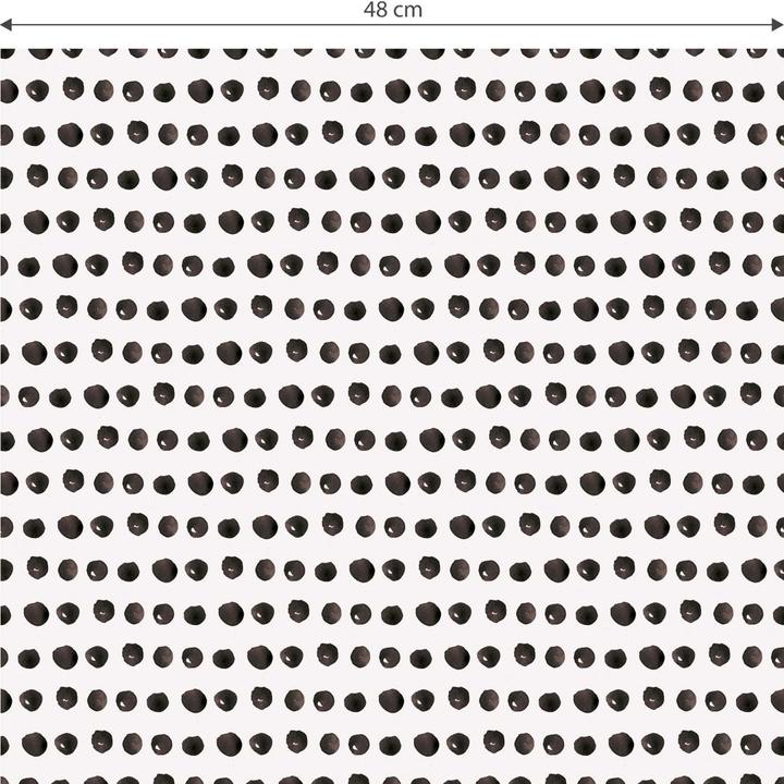 Produktbild Trenddeko Aquarell Punkte 01 - schwarz-weiss (1008 x 48 cm)