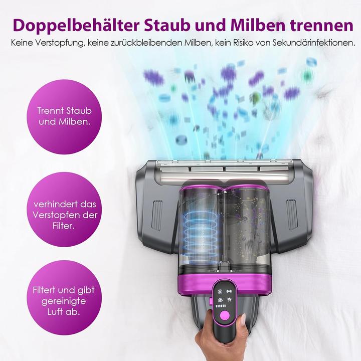 Produktbild Linkifly Kabelloser Milbenstaubsauger mit UV-C Licht