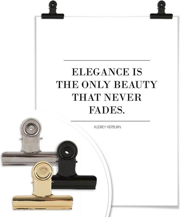 Produktbild Trenddeko Audrey Hepburn - Elegance is the only Beauty (24 x 30 cm)