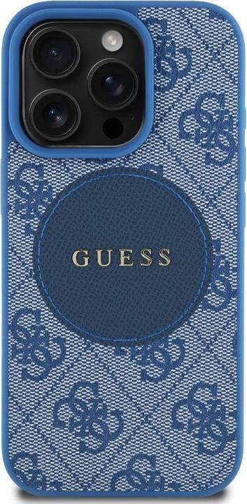 Productafbeelding Guess Case 4G Circle Classic Logo MagSafe for iPhone 16 Pro Max blue (Apple iPhone 16 Pro Max)