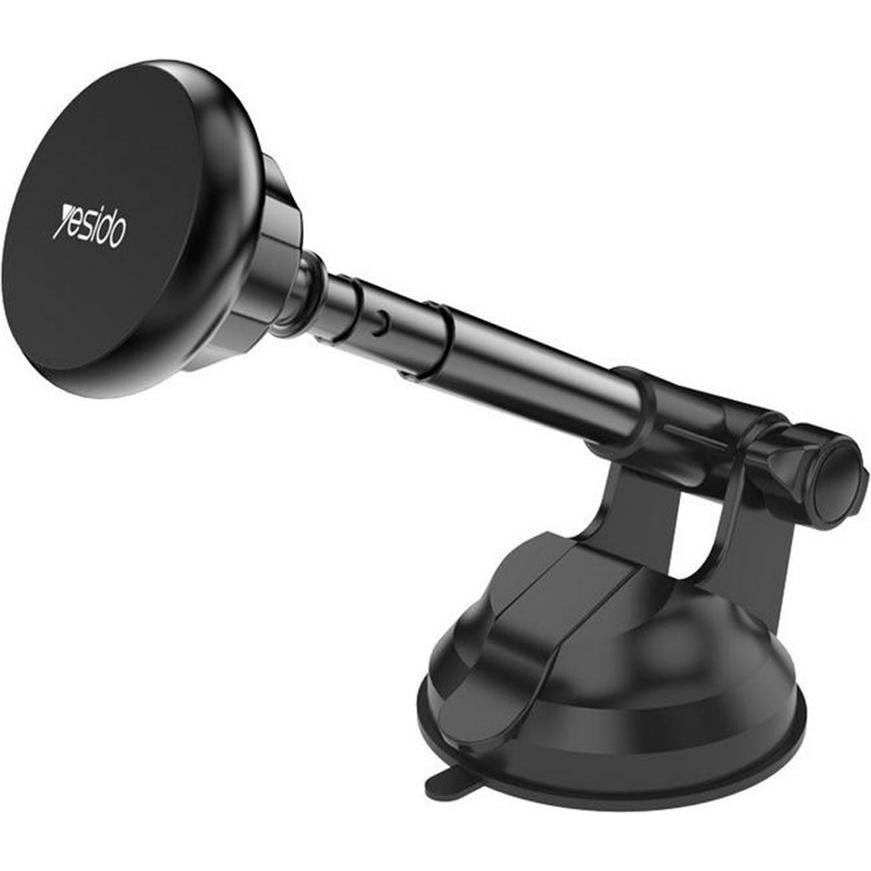 Yesido - Car Holder (C41) - Extendable Arm, 360° Rotation Angle, for Dashboard, Windshield - Black, Supporto per smartphone, Nero