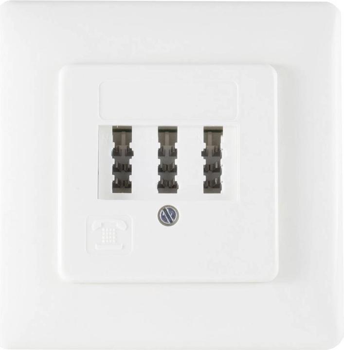 Image du produit Shiverpeaks Prises TAE 3x6 NFN encastrées blanc perle * basic