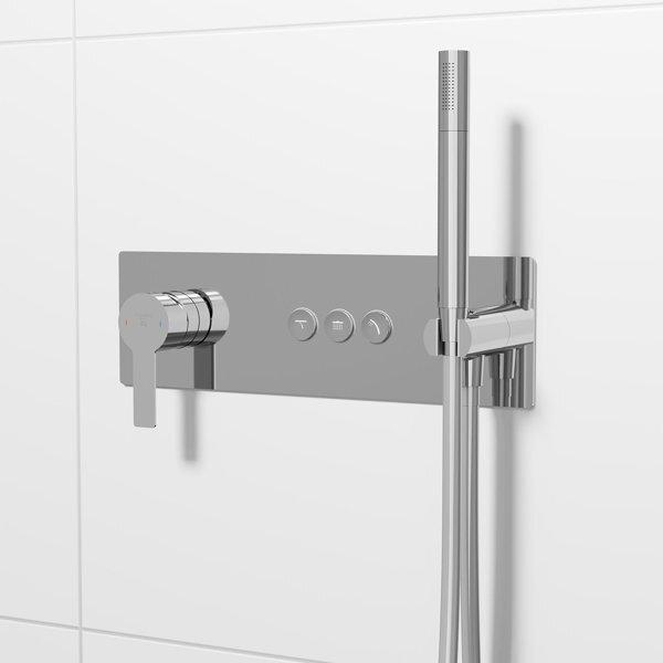 Steinberg, Badarmatur, Serie 390 Dusch-/Wannenarmatur, Einhebelmischer 3/4", Stabhandbrause, 3 Verbraucher